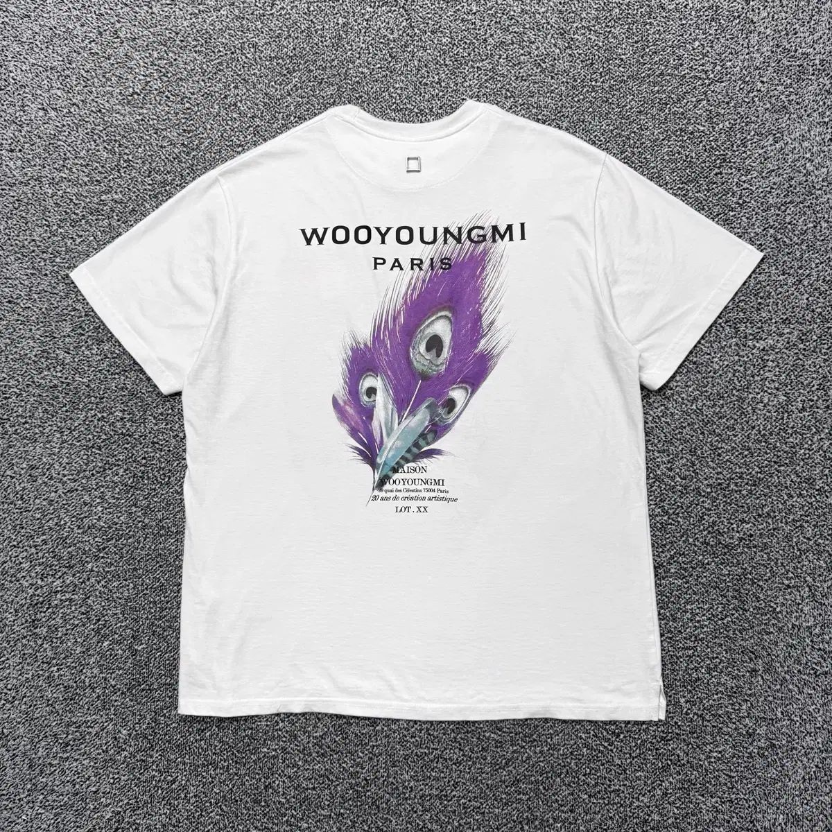 ウーヨンミ WOOYOUNGMI フェザー バックロゴ | 白 COLOR オーバー 