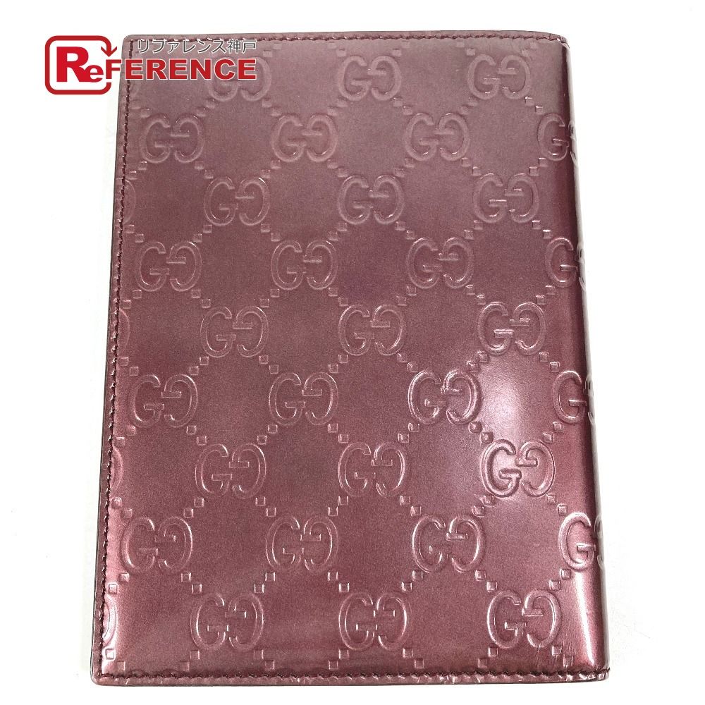 GUCCI 赤 レザー ノートカバー GGパターン GUCCI グッチ ノートカバー GG ロゴ 271476 レザー パープル - メルカリ