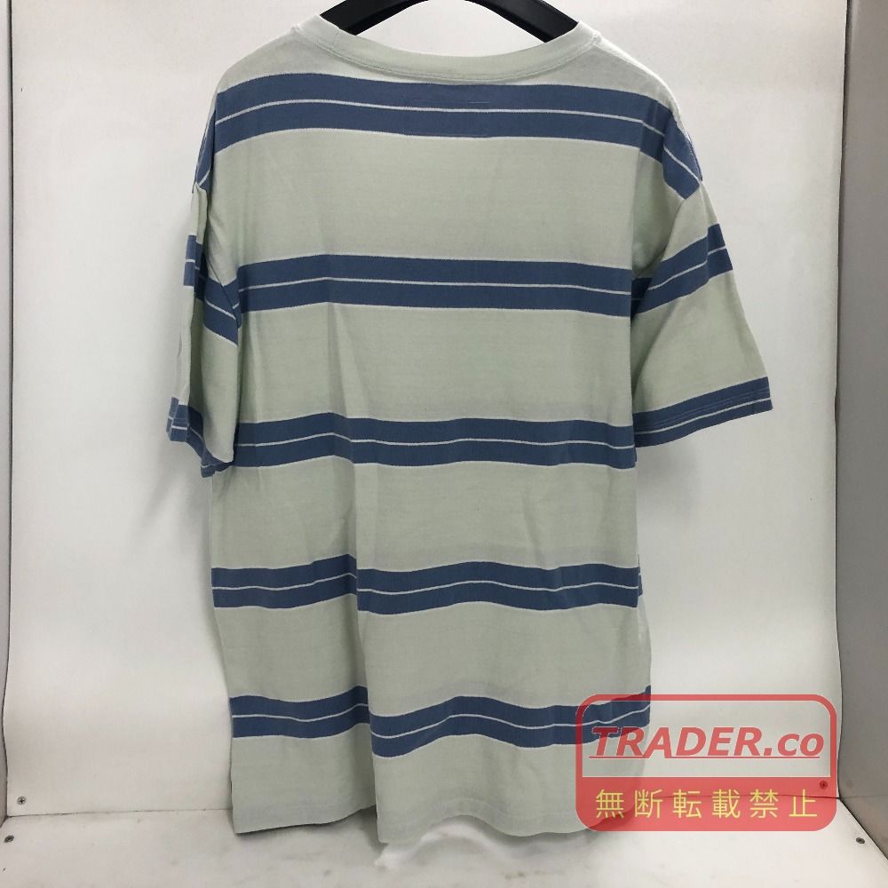 02w25267 チャレンジャー CHALLENGER ボーダー柄 Tシャツ ライトブルー