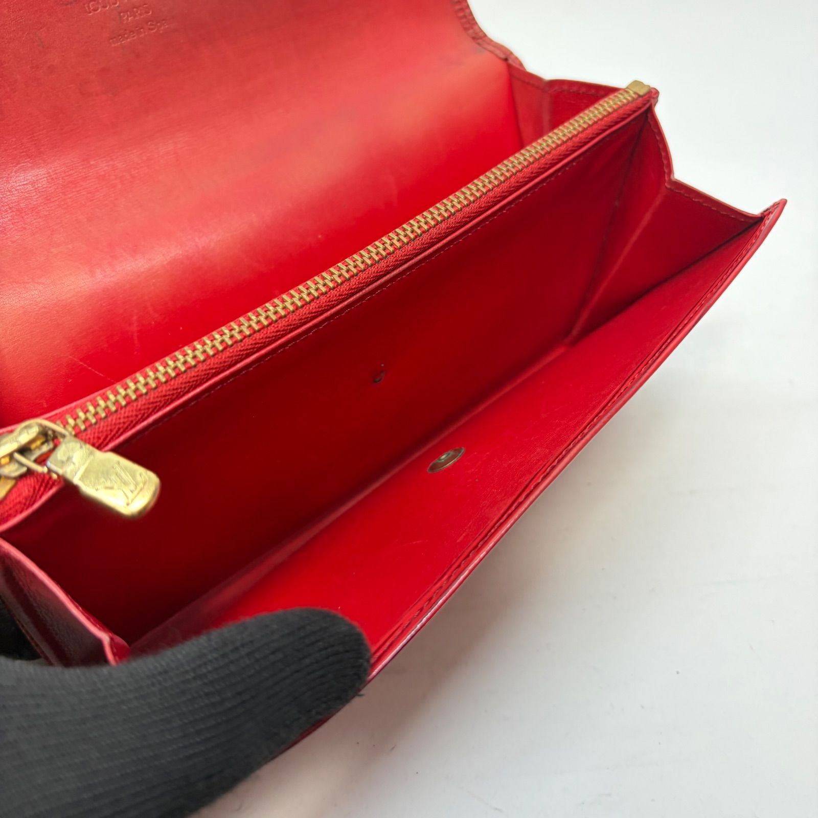 4534 LOUIS VUITTON ルイヴィトン 長財布 ポルトフォイユ サラ レッド