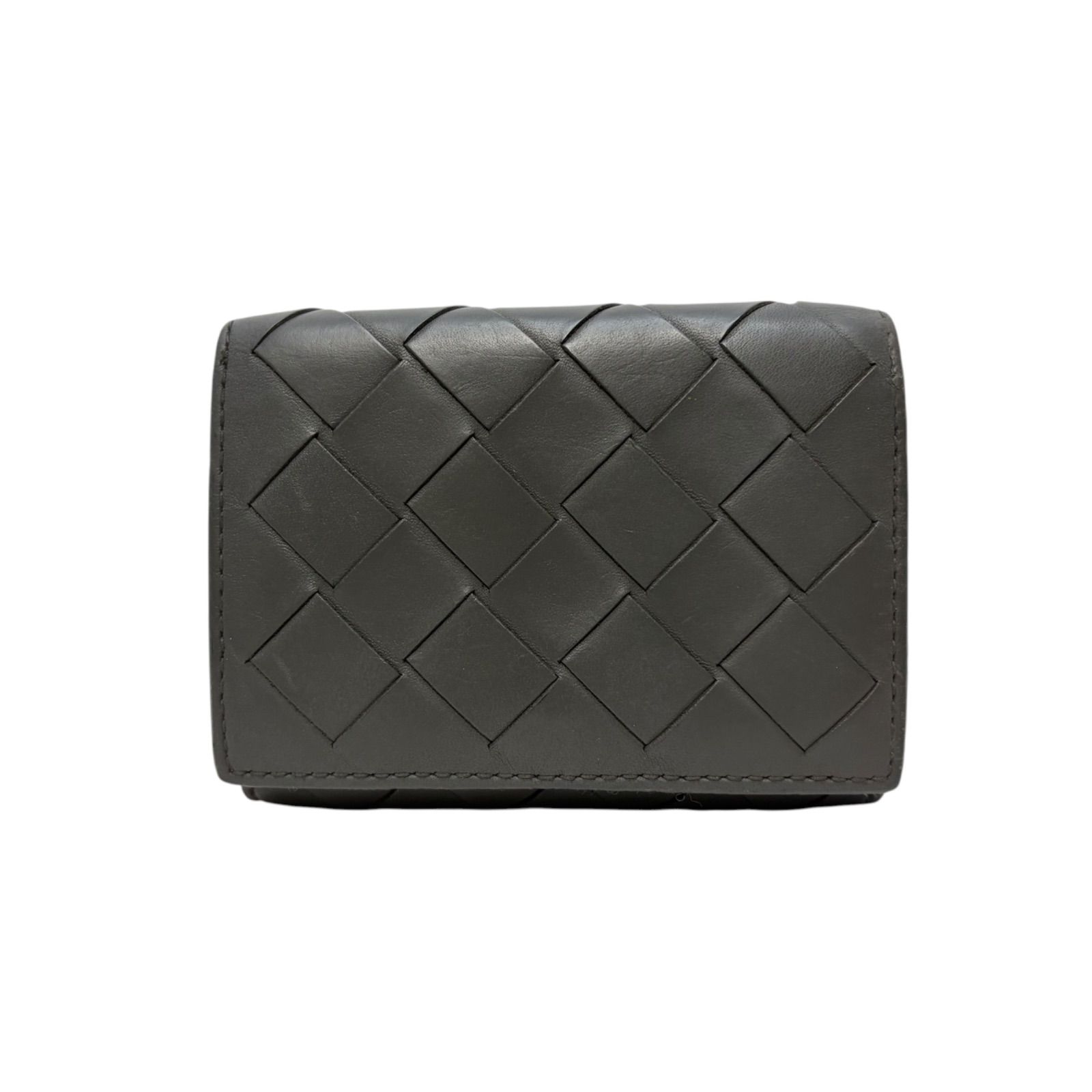 ボッテガべネタ　折りたたみ財布　グレー 4386 BOTTEGA VENETA ボッテガヴェネタ 三つ折り 折り財布 グレー