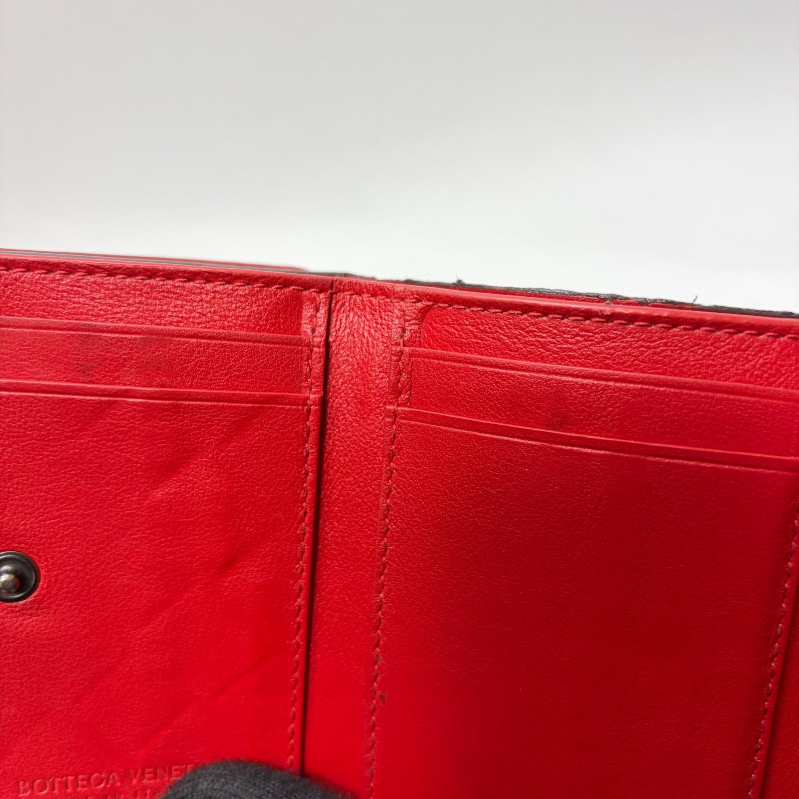 4386 BOTTEGA VENETA ボッテガヴェネタ 三つ折り 折り財布 グレー