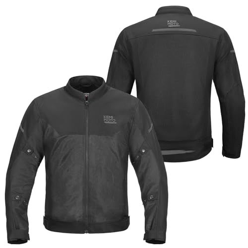 [KEMIMOTO] バイク用 ジャケット メッシュ 通気性 春夏秋向け バックプロテクター装備 プロ仕様の防護性能 CEプロテクションレベル対応 立体裁断 KM-8138/