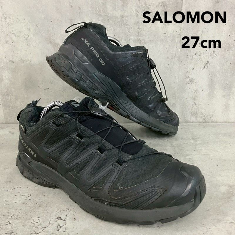 salomon スニーカー ブラック 27cm SALOMON サロモン XA PRO 3D V9 GORE-TEX 27cm ブラック トレイル