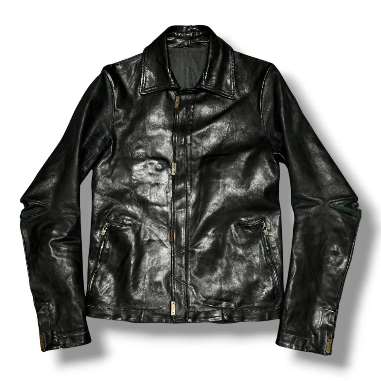 Carol Christian Poell CCP SCARSTITCHED LEATHER JACKET スカー
