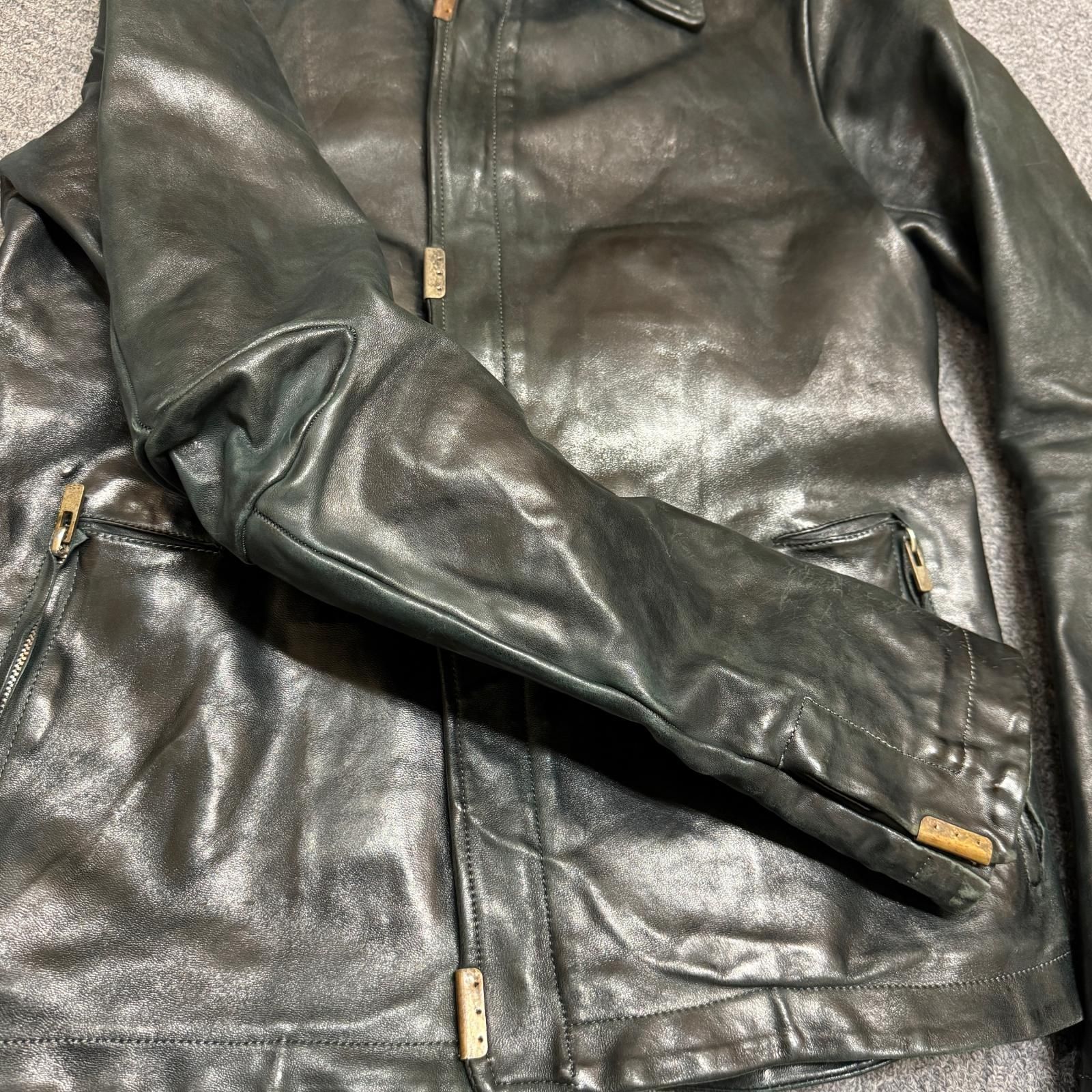 Carol Christian Poell CCP SCARSTITCHED LEATHER JACKET スカー 