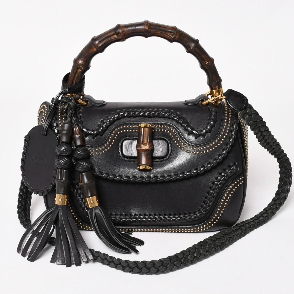 グッチ　ハンドバッグ　中古品 極美品 GUCCI グッチ ニューバンブーレザー2WAYハンドバッグ