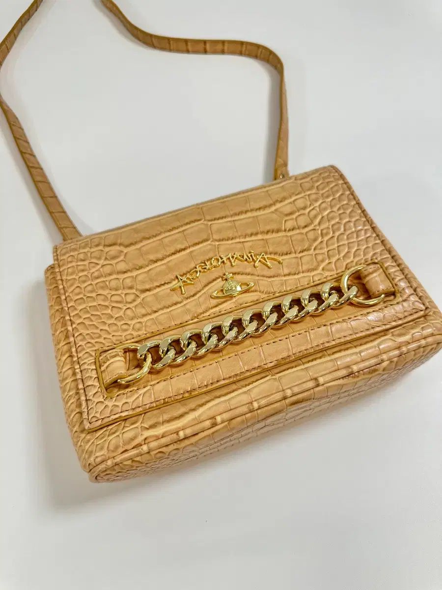 Vivienne Westwood ORB Alligator パータン クロスバック ブラウン