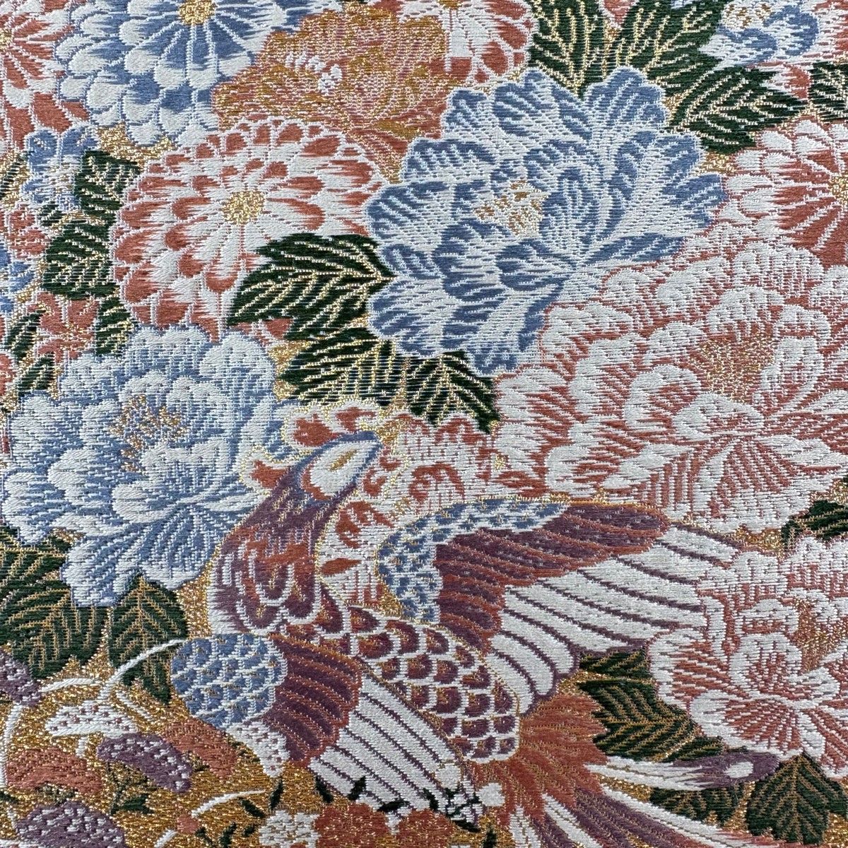 美品】 袋帯 秀品 草花 鳳凰 金糸 箔 灰色 六通 正絹 【中古】 - メルカリ