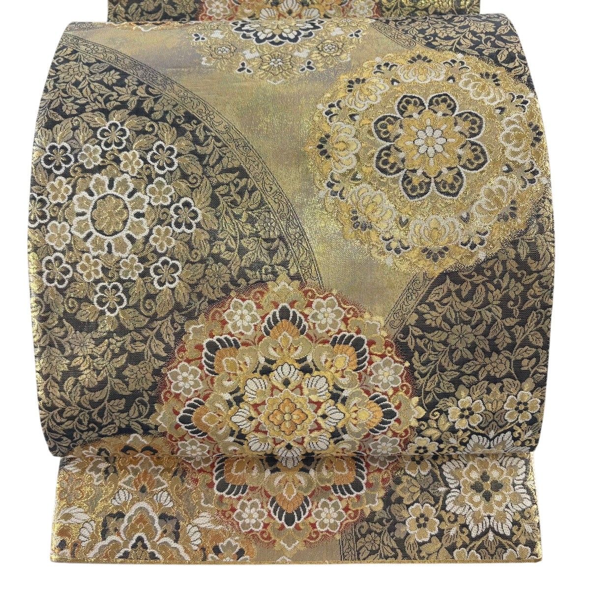 袋帯 秀品 華文 花唐草 金糸 箔 金色 六通 正絹 【中古】 - メルカリ