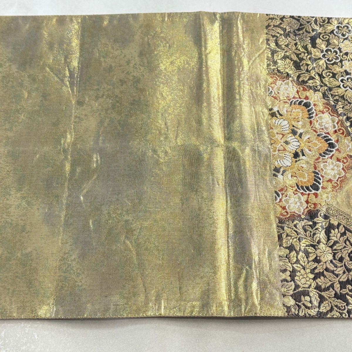 袋帯 秀品 華文 花唐草 金糸 箔 金色 六通 正絹 【中古】 - メルカリ
