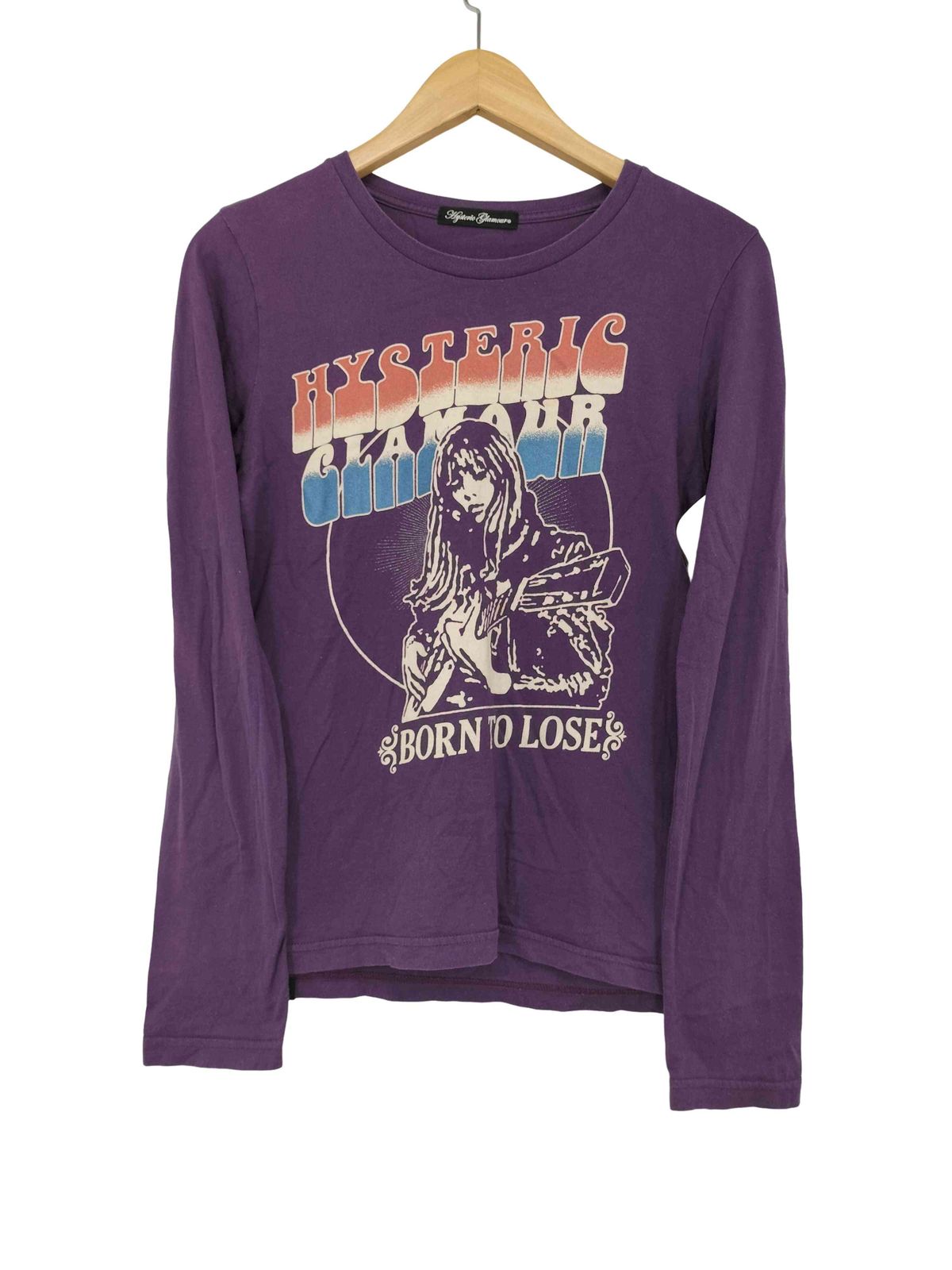 ヒステリックグラマー HYSTERIC GLAMOUR ラメ ロゴプリント クルー