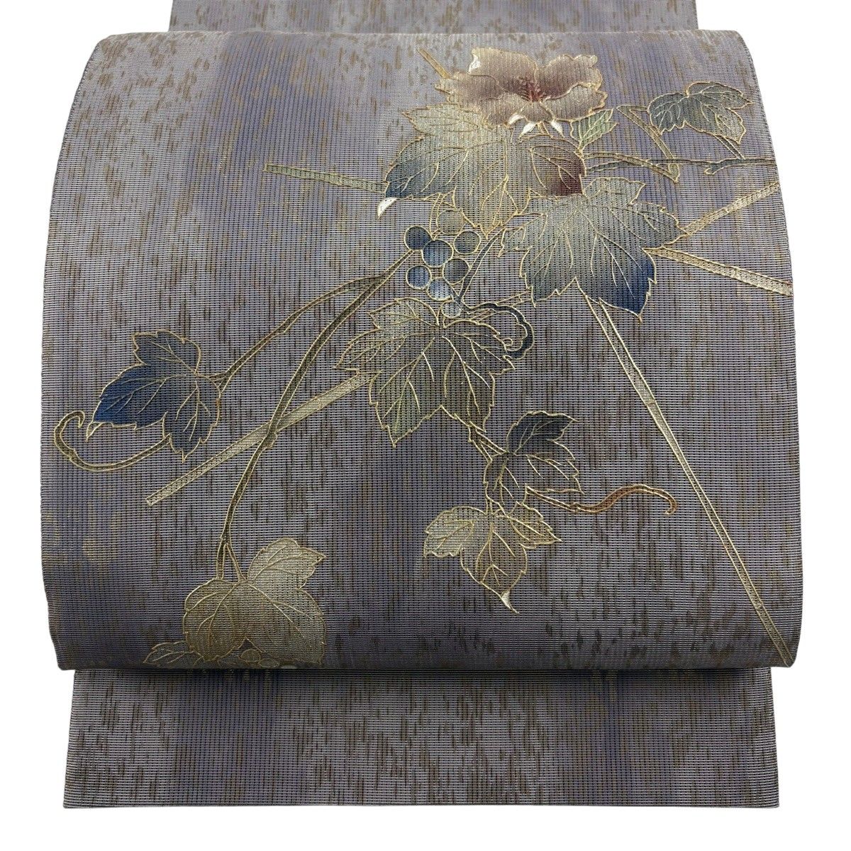 袋帯 秀品 夏帯 葡萄 箔 金彩 薄紫 お太鼓柄 正絹 【中古】 - メルカリ