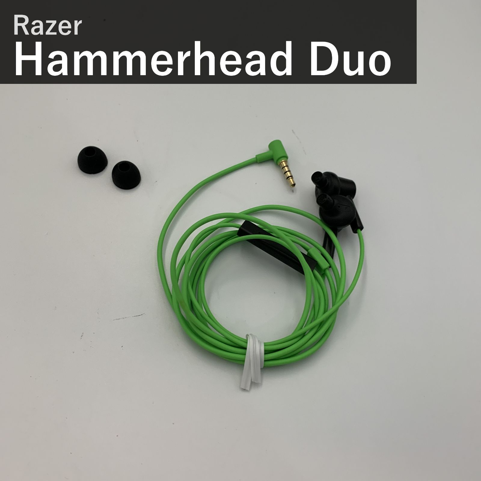 Razer レイザー Hammerhead Duo Console ゲーミングイヤホン RZ12-03030300-R3M1 グリーン 3.5mm 有線 カナル型 ハイブリッドドライバ マイク付き PS4 PS5 Switch PC スマホ 対応 国内正規品