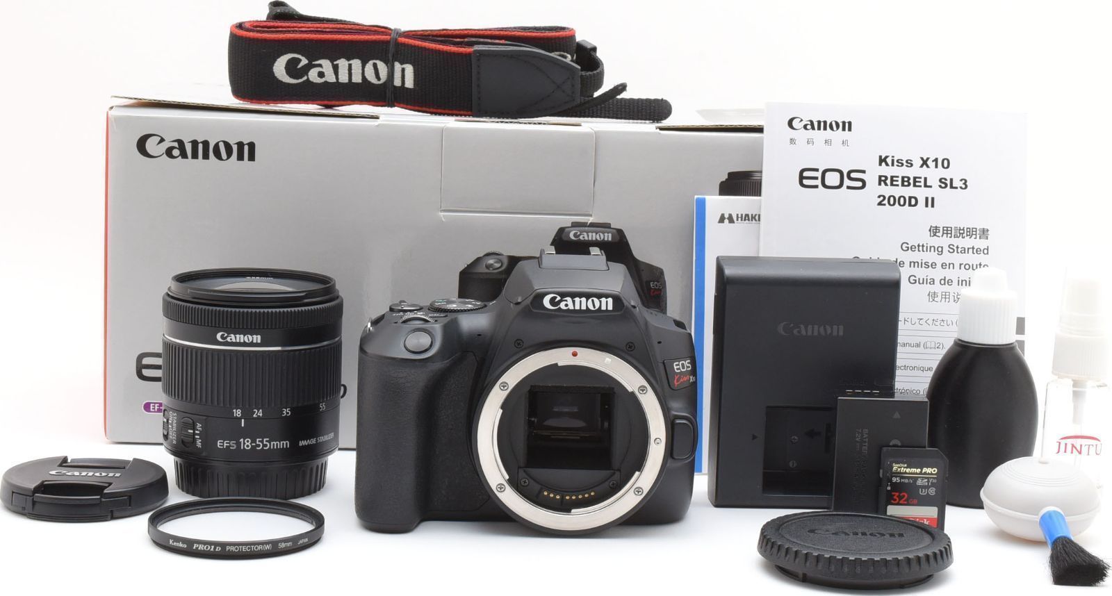 D24[7691A]50☆極美品☆ キヤノン Canon EOS Kiss X10 ボディ 18-55mm