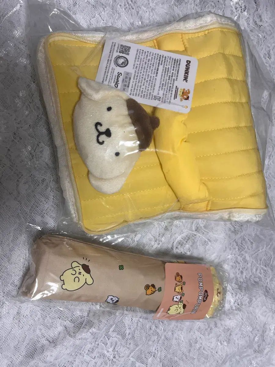 ダンキンドンキ ポムポムプリン ポーチ 羊傘セット