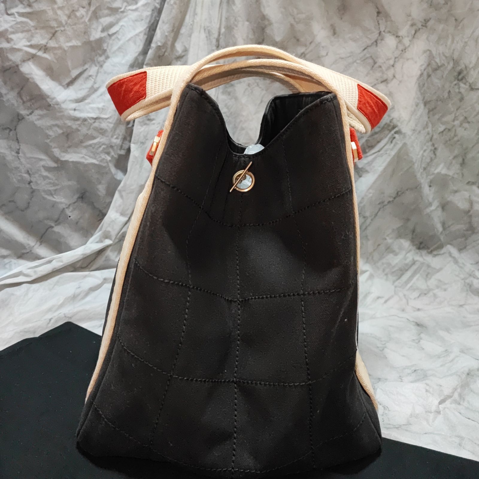 極美品♡CHANEL チョコバー キャンバス　ハンドバッグ　マトラッセ 希少】CHANEL シャネル チョコバー キャンバス トートバッグ - メルカリ