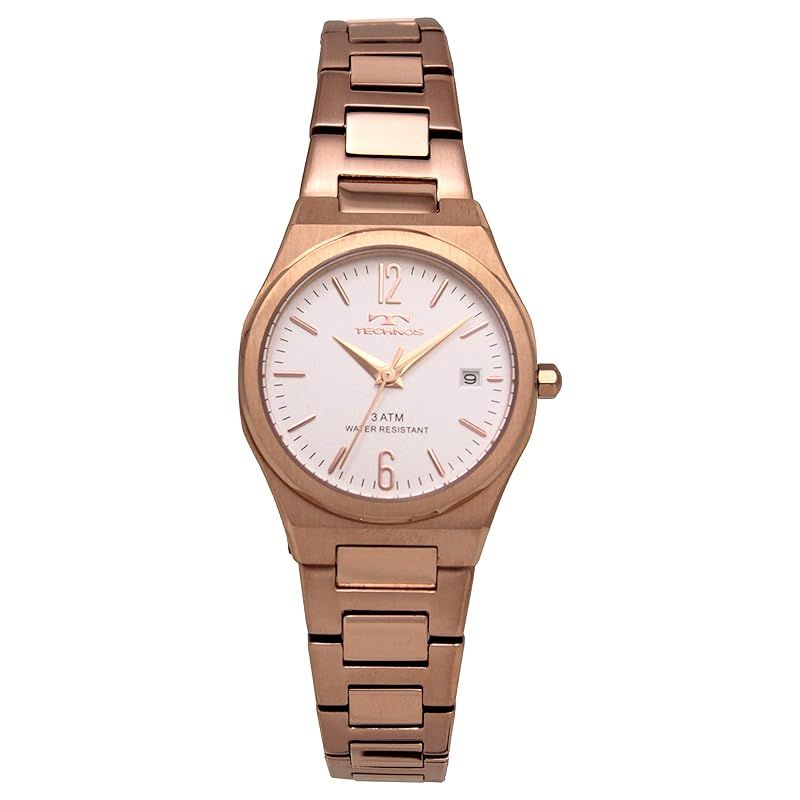 【新品】 [テクノス]TECHNOS 腕時計 3針 デイト T6911PS レディース
