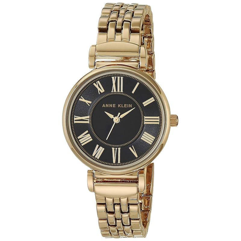 【新品】 Anne Klein レディースブレスレットウォッチ ゴールド/ブラック