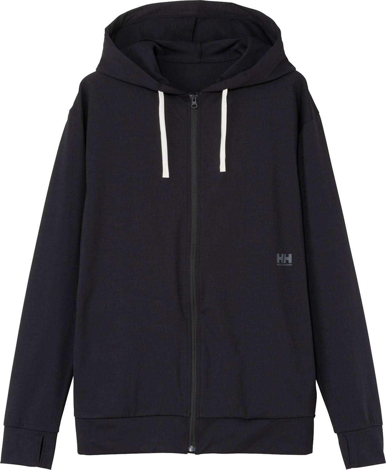 ヘリーハンセン Helly Hansen マリン L/S One Point Logo FZ Hoodie Rashguard メンズ レディース ラッシュガード 水泳 スイミング フーディ 日焼け 紫外線対策 HE82630 K ブラック