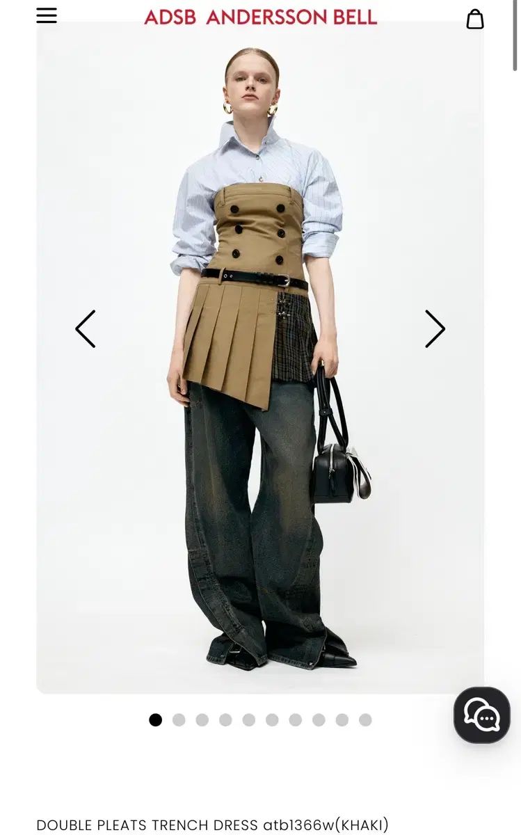 アンダースンベル DOUBLE PLEATS TRENCH DRESS