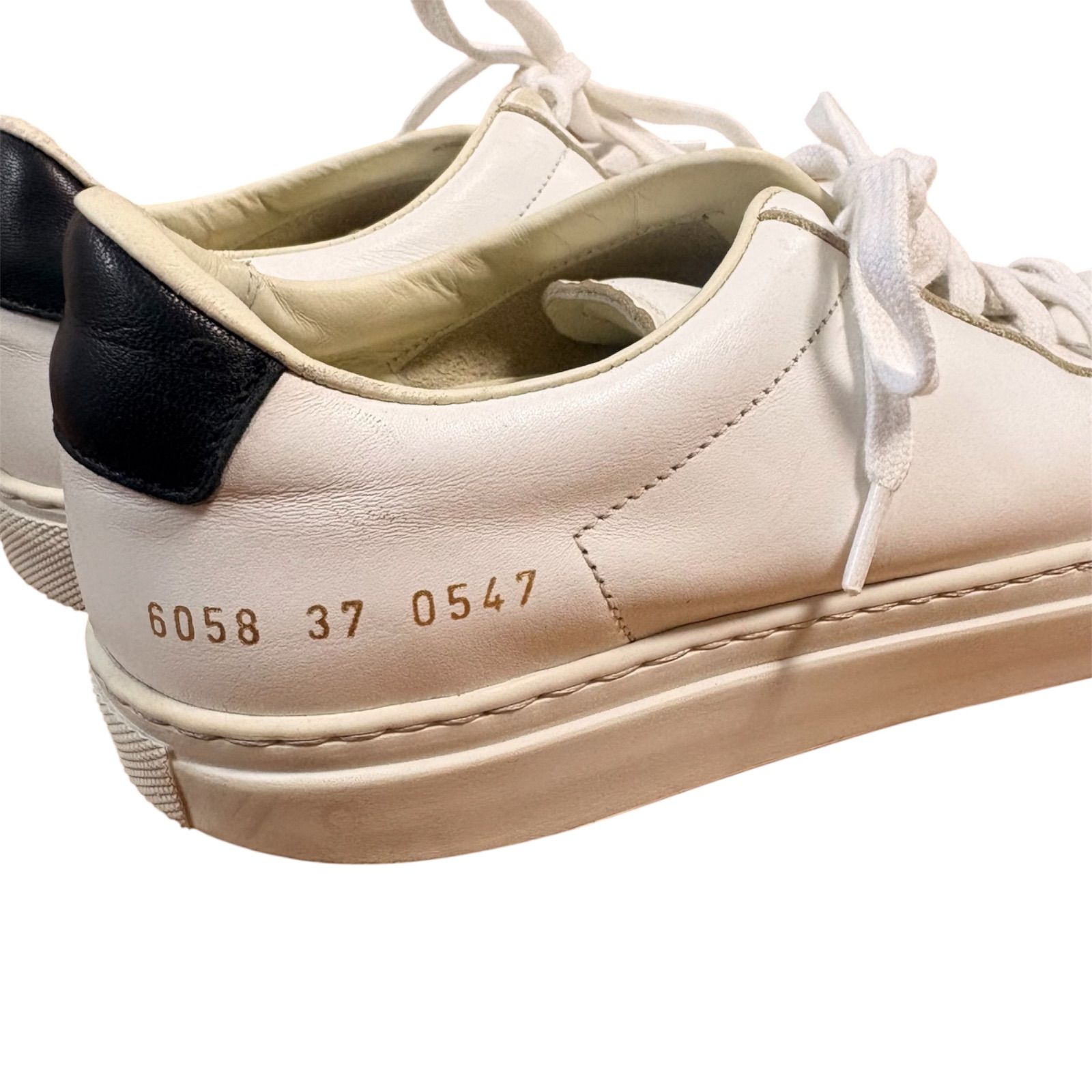 WOMAN by COMMON PROJECTS スニーカー　37 23.5-24cm相当　イタリア製　ホワイト　靴　シューズ　バイカラー