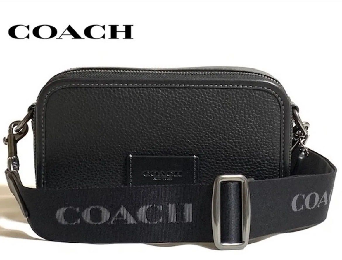 COACH LEATHER ワイアット クロスボディ バッグ BK