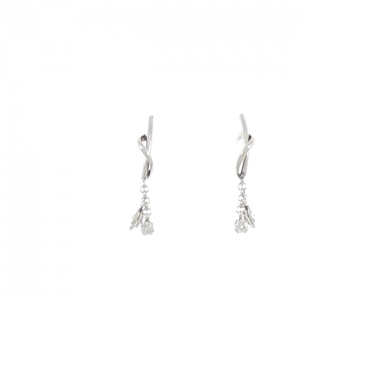 PT900 ダイヤモンド ピアス 0.06CT