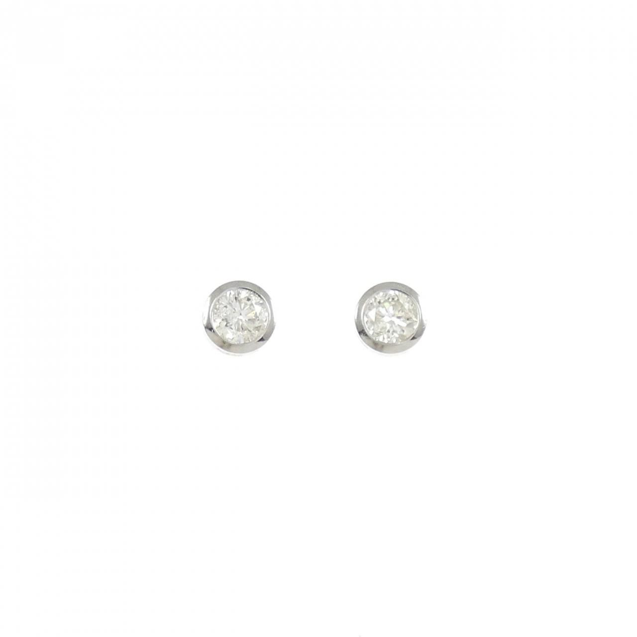 PT900 ソリティア ダイヤモンド ピアス 0.20CT