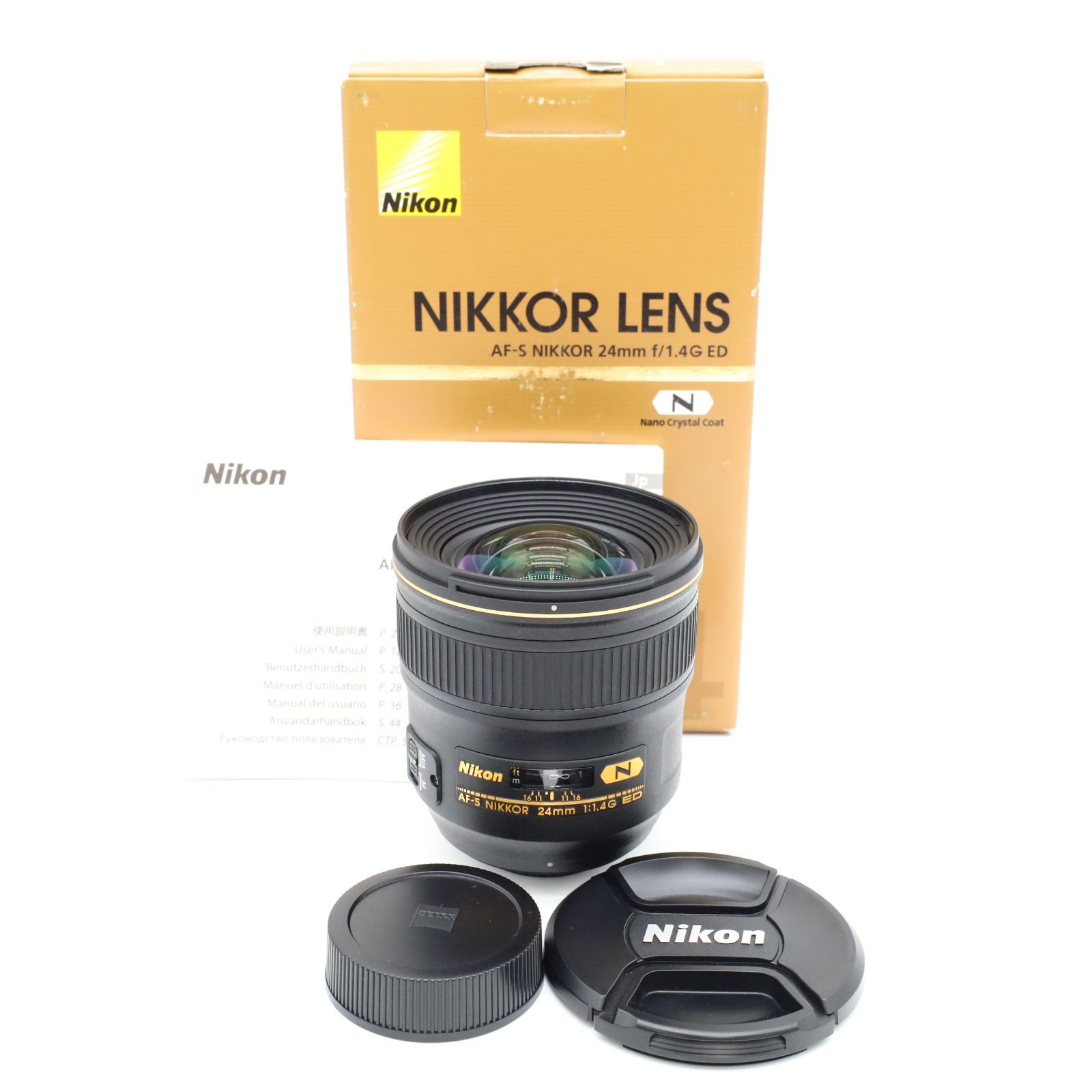 未使用に近い Nikon AF-S NIKKOR 24mm f/1.4G ED 単焦点 広角 レンズ フルサイズ 動作確認済 ニコン #P025021