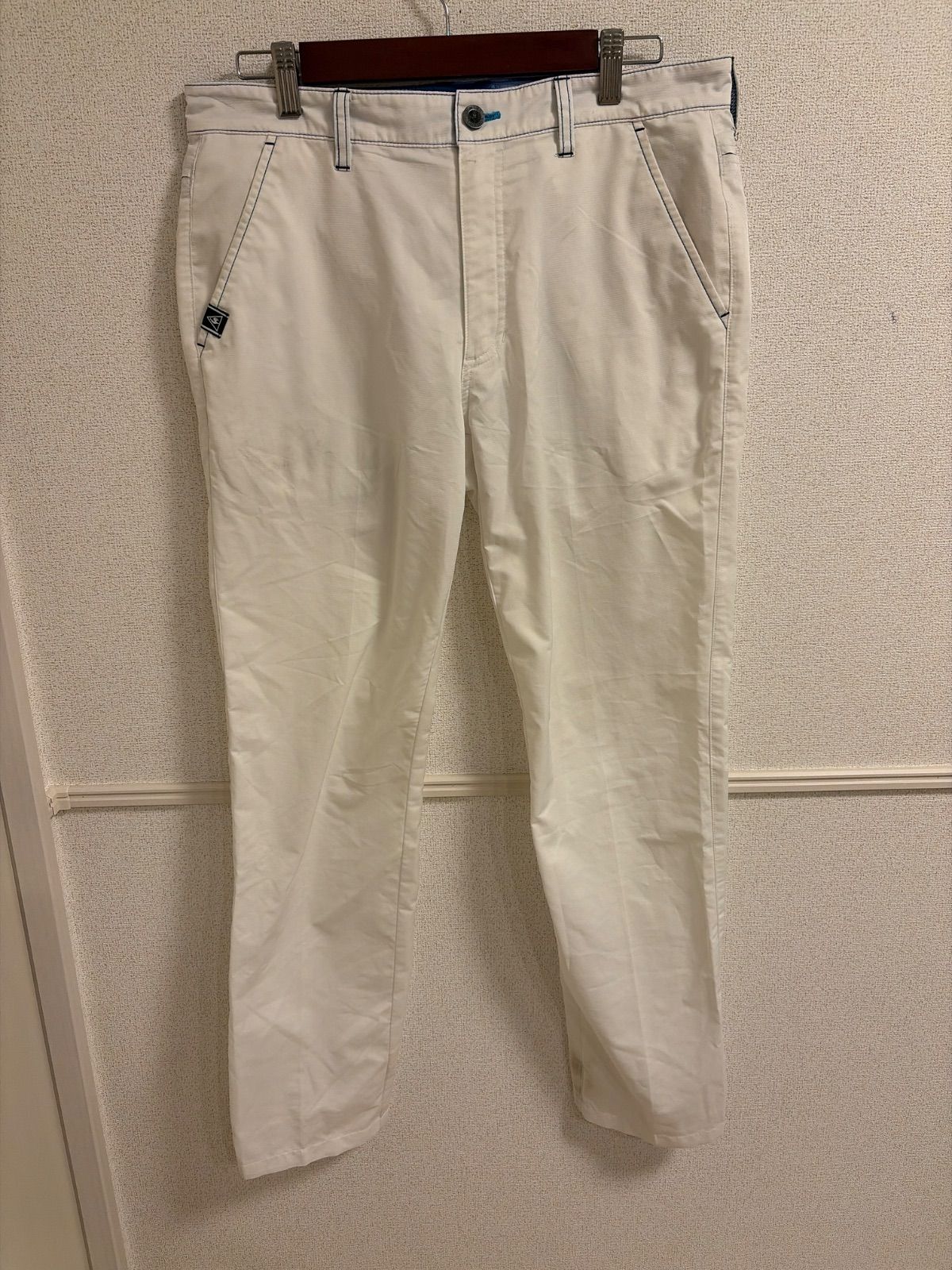 w^)b 美品 ルコックゴルフ ストレッチパンツ 85 白 ホワイト