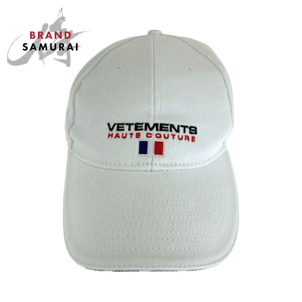 美品 VETEMENTS ヴェトモン フリーサイズ ホワイト コットン キャップ