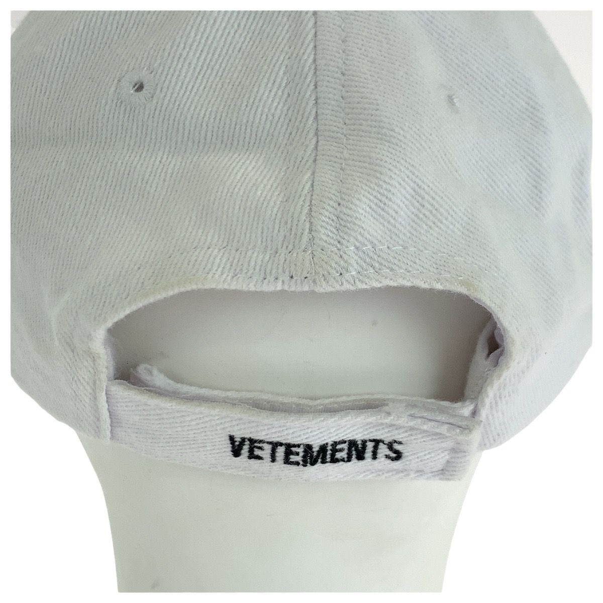 美品 VETEMENTS ヴェトモン フリーサイズ ホワイト コットン キャップ