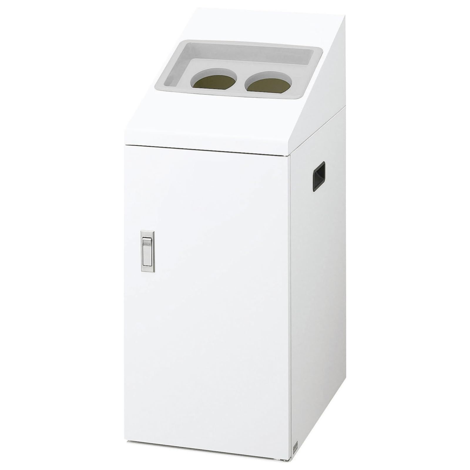 新品 山崎産業(Yamazaki Sangyo)【日本製】CONDOR コンドル ゴミ箱 ごみ箱 ダストボックス 屋内用 容量 50L ホワイト 投入口 丸穴蓋 分別シール付き 内容器付き グリーン購入法適合品 再生樹脂使用 リサイクルボックスNTI-50 W