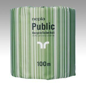 ネピアパブリックトイレットロール業務用　シングル　８０ロールNP-1R100【王子ネピア】