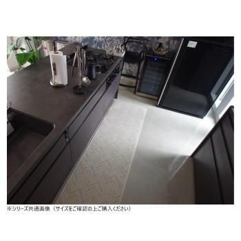 拭けるマットシリーズ キッチンマット モザイクタイル 45×270cm