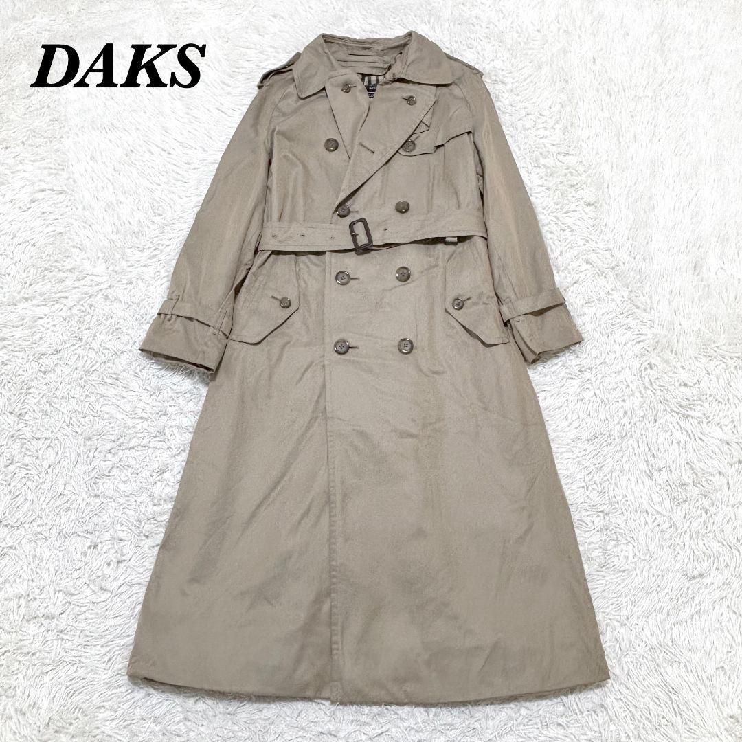 【未使用】DAKS ベージュ トレンチコート DAKS トレンチコート ロング丈 ベージュ L相当 - メルカリ