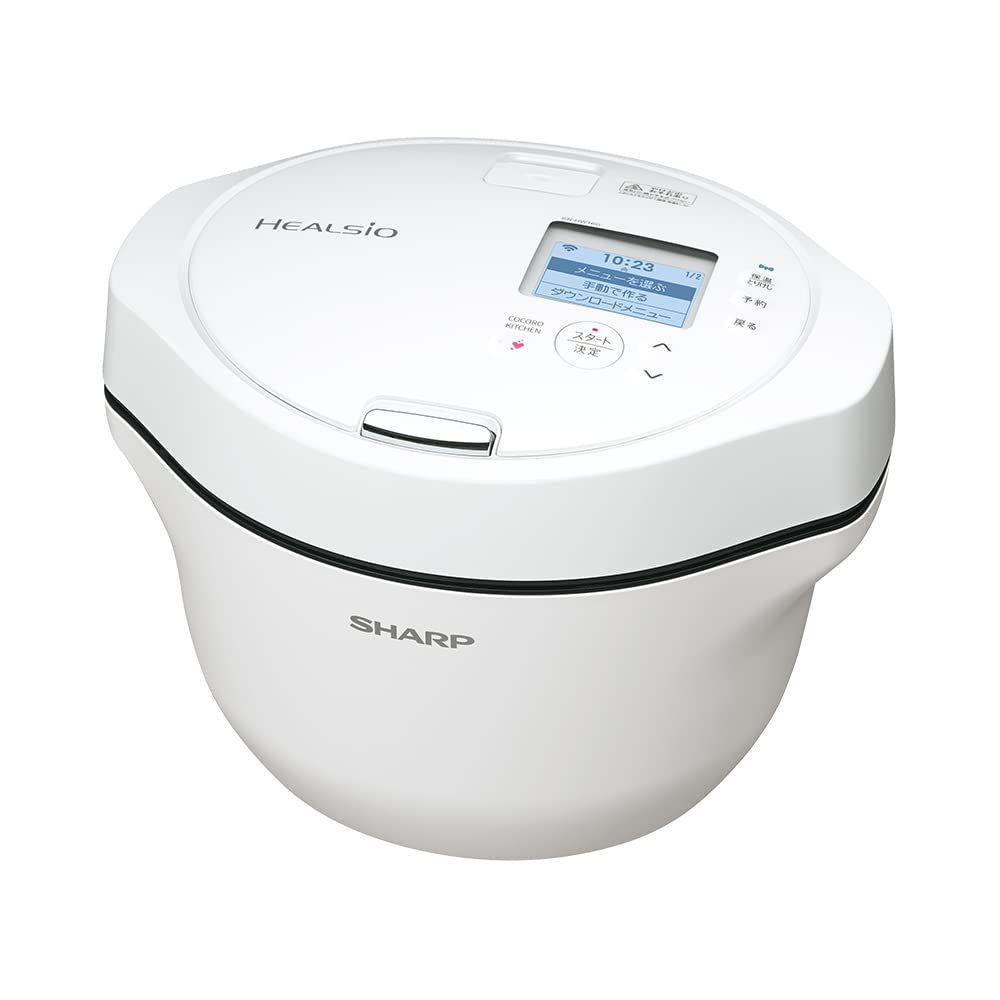 シャープ ヘルシオ ホットクック 電気調理鍋 無水鍋 1.6L 2~4人用 スマホ連携 ホワイト KN-HW16G-W [1.6L / ホワイト]