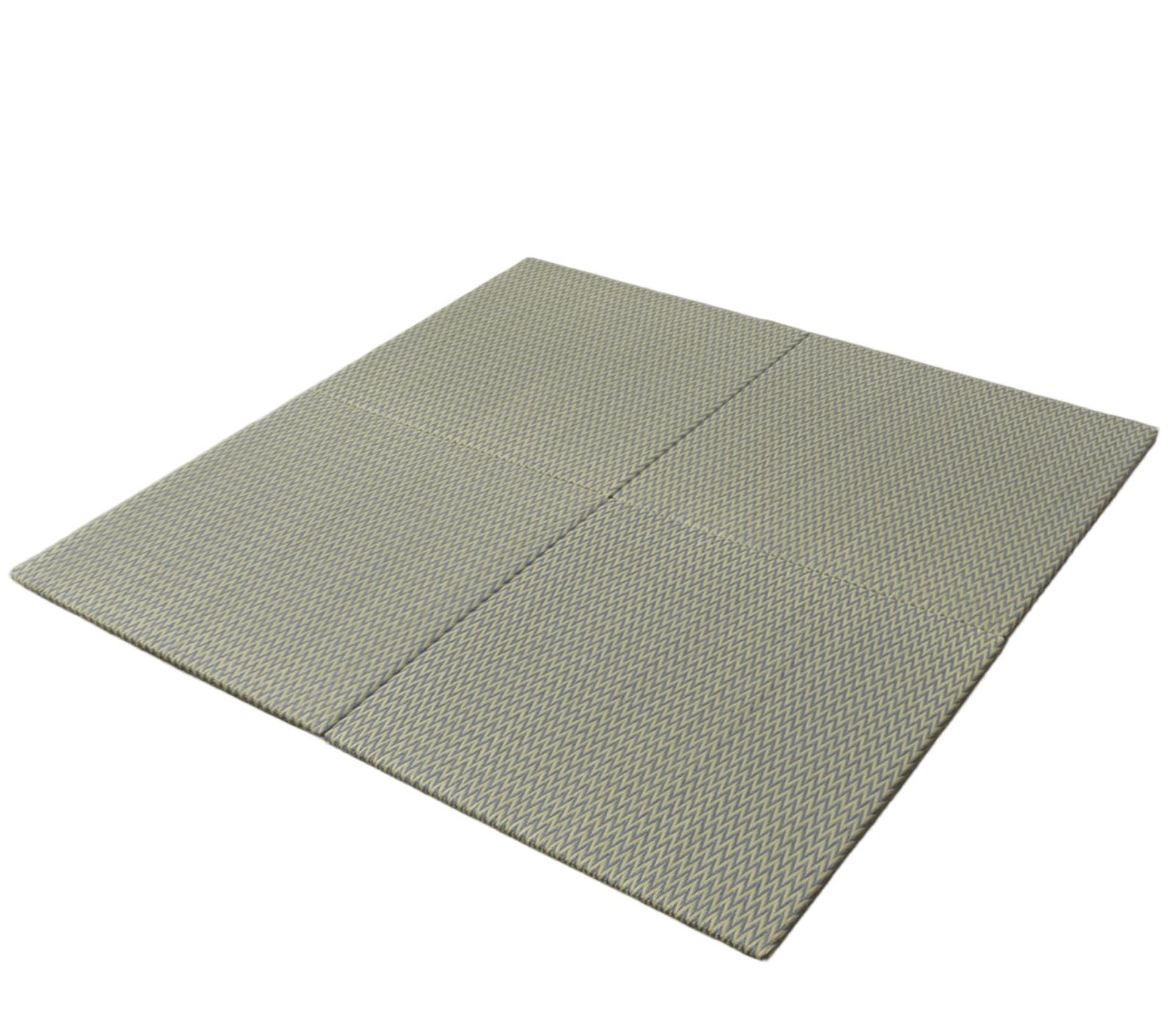 新品 イケヒコ い草 置き畳 日本製 ニューピア 約70×70cm 厚み1.9cm 6枚 ブルー ユニット畳 たたみ おしゃれ 軽量 ヘリなし ＃ 1110670040412