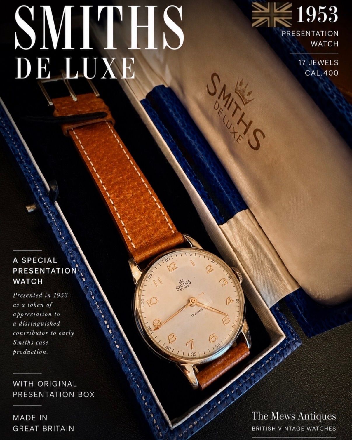 美品・オリジナルBOX付】Smiths De Luxe｜1953年製｜ Smiths製造関連