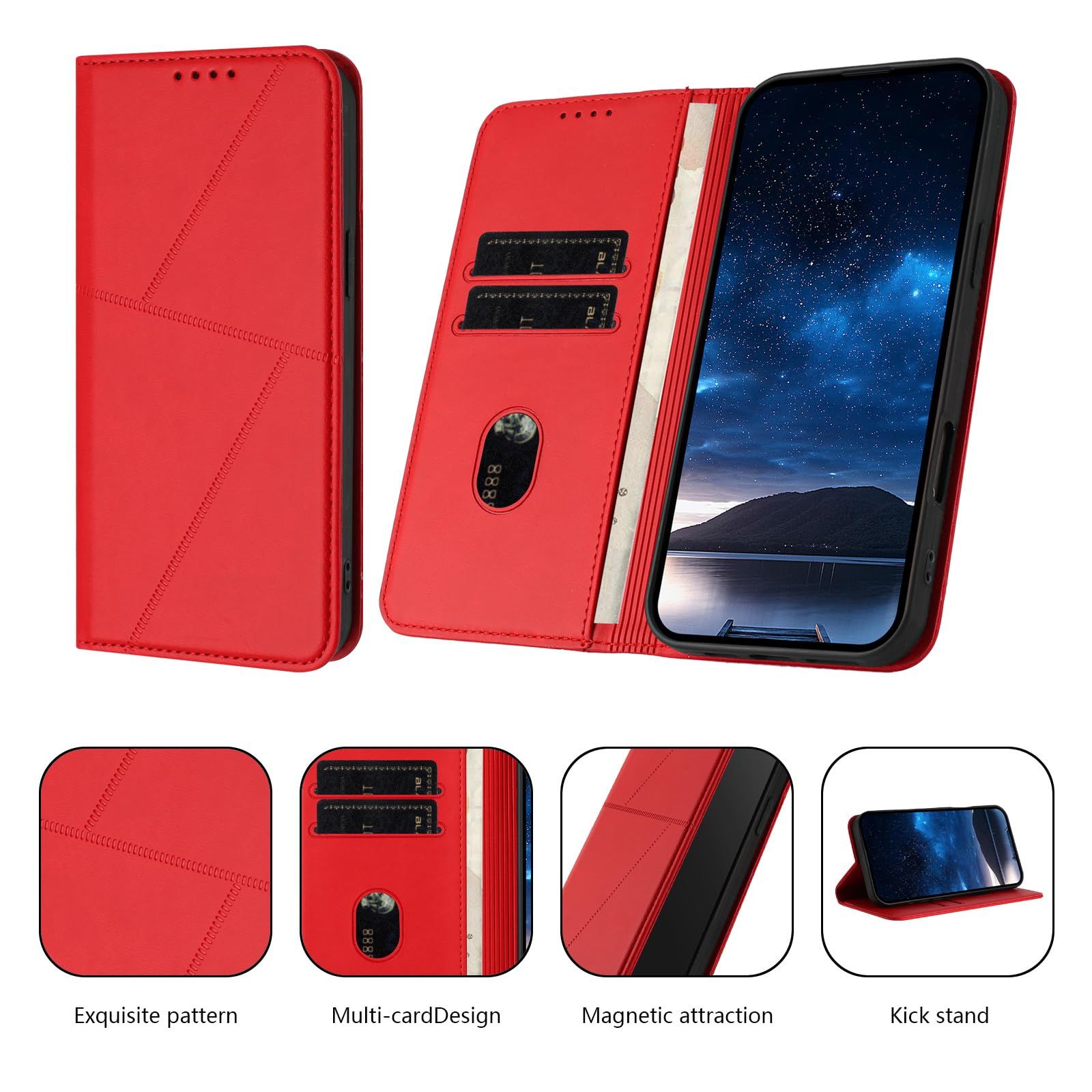 新品 Reddylin 対応 Motorola Moto G05 ケース 手帳型 上質な手触り