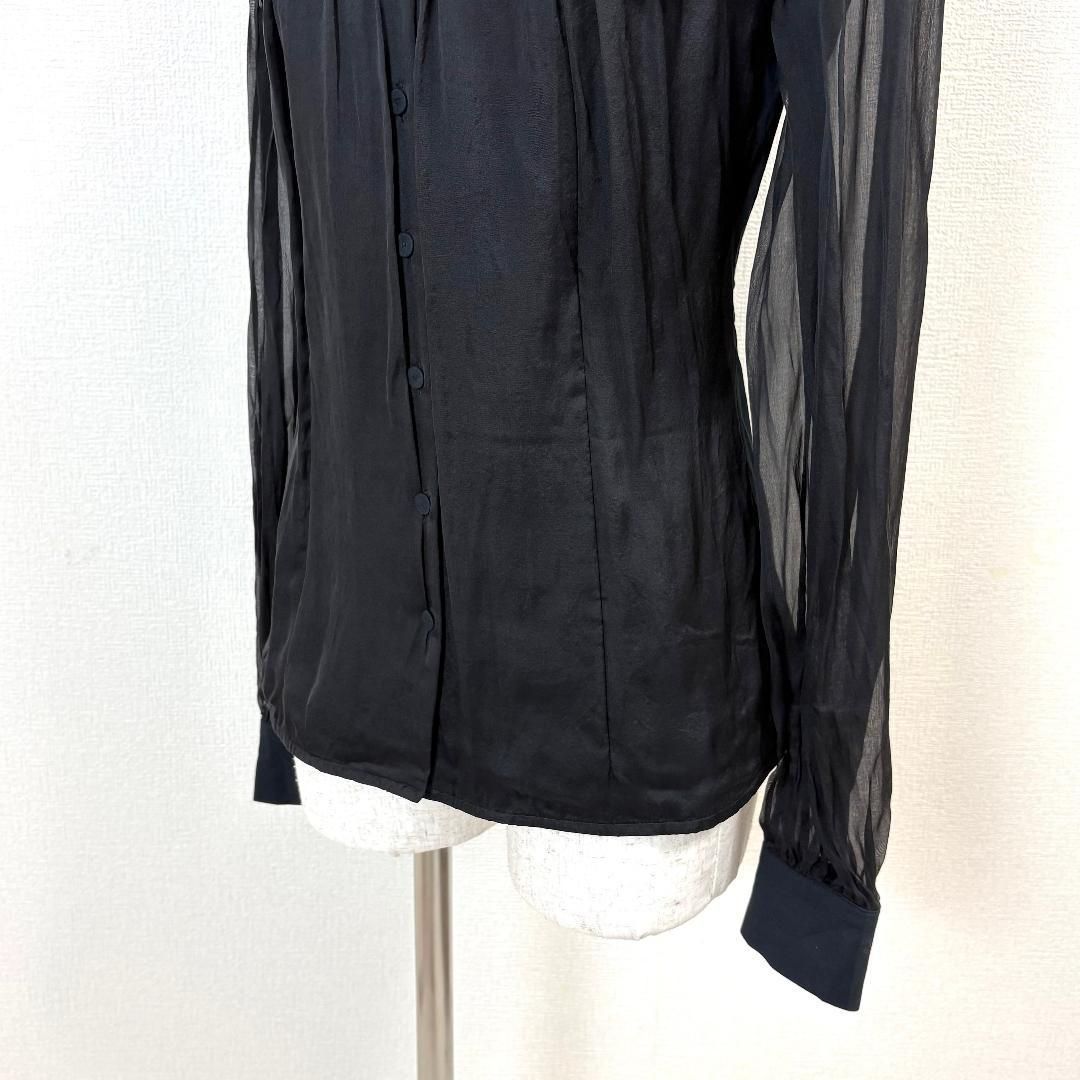 美品 alberta Ferretti 長袖ブラウス 肩腕シースルー 38 黒 - メルカリ