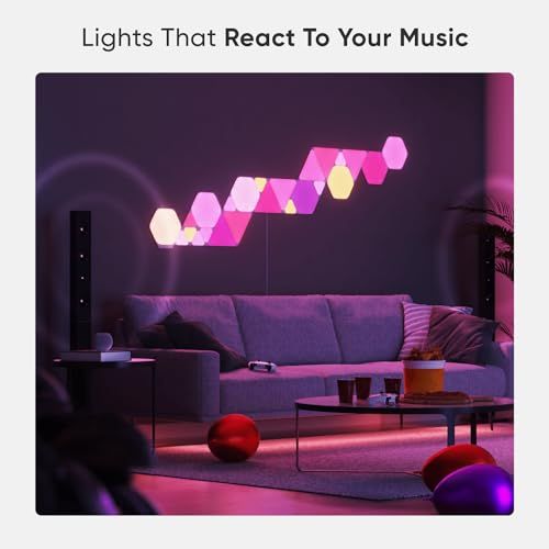 Nanoleaf Shapes スマートライトパネル ナノリーフ トライアングル 拡張パック 3点セット 追加パネル 音楽連動 リズムモジュール内蔵 WiFi直結 1680万色 RGBCW Alexa Google Home対応 ゲーム 光る壁飾り インテmt