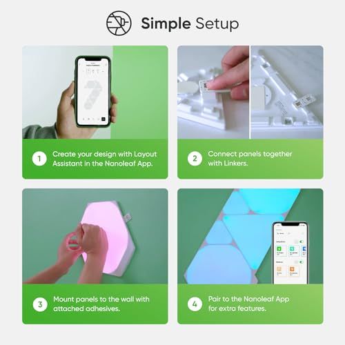 Nanoleaf Shapes スマートライトパネル ナノリーフ トライアングル 拡張パック 3点セット 追加パネル 音楽連動 リズムモジュール内蔵 WiFi直結 1680万色 RGBCW Alexa Google Home対応 ゲーム 光る壁飾り インテmt
