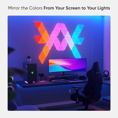 Nanoleaf Shapes スマートライトパネル ナノリーフ トライアングル 拡張パック 3点セット 追加パネル 音楽連動 リズムモジュール内蔵 WiFi直結 1680万色 RGBCW Alexa Google Home対応 ゲーム 光る壁飾り インテmt
