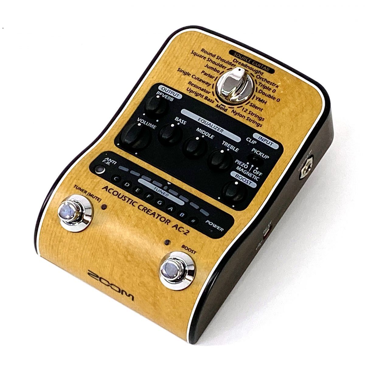 ZOOM ズーム AC-2 アコギ用 アコースティックギター用 エフェクター マルチエフェクター ※中古