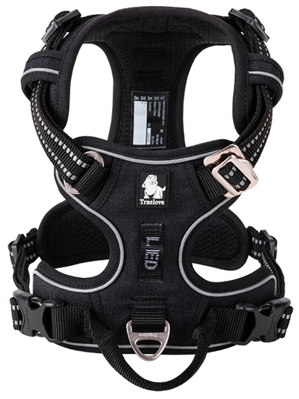新品 cocomall 2020新型 犬用ハーネス 犬用胴輪 ドッグ ペット用品 ハーネス 3M反射材料 訓練 ナイロン製 小型犬、中型犬、大型犬に向け 通気性 調節可能 (XL ブラック)