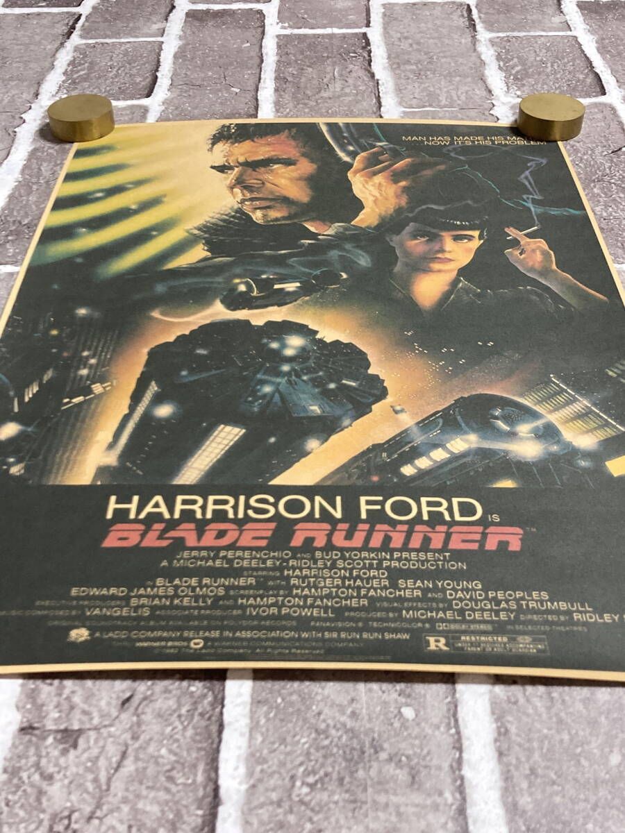 クラフト紙製 映画ポスター ブレードランナー （ハリソン・フォード
