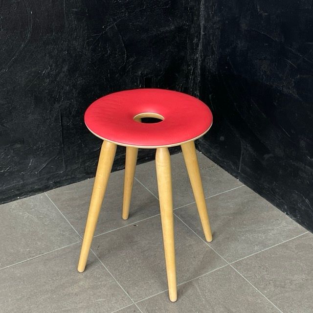 美品 天童木工 リングスツール 【中古】Tendo 加藤徳吉 丸椅子 チェア