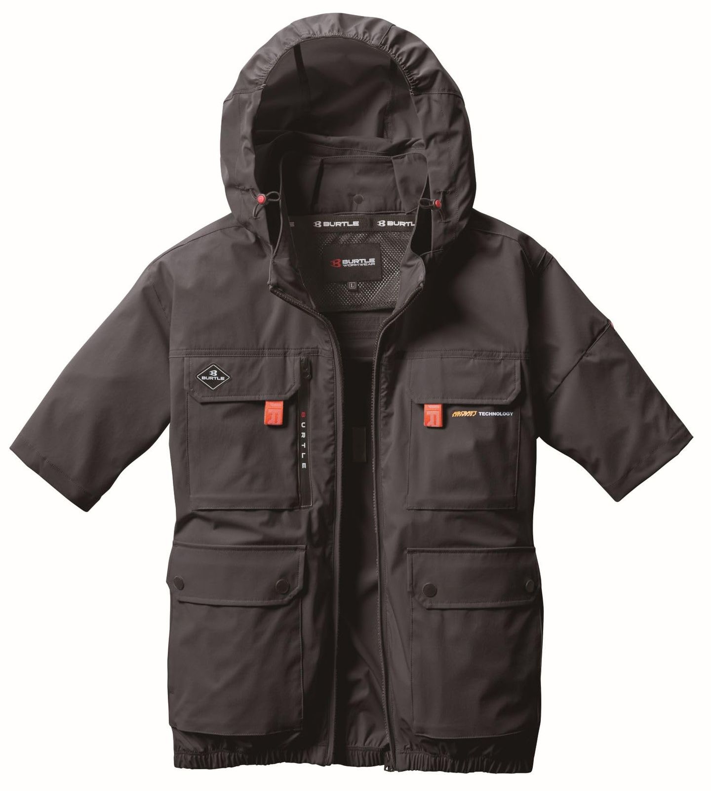 BURTLE バートル エアークラフト半袖ブルゾン RENEWAL(ユニセックス) 春夏用 ストームグレー AC2036 53 XXL [ストームグレー] [2XL]
